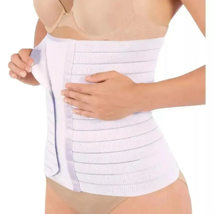 For Moms Faja Envolvente Alta Postparto Y PostCirugia Con Tela Multilineal Color Blanco - Fajasymas