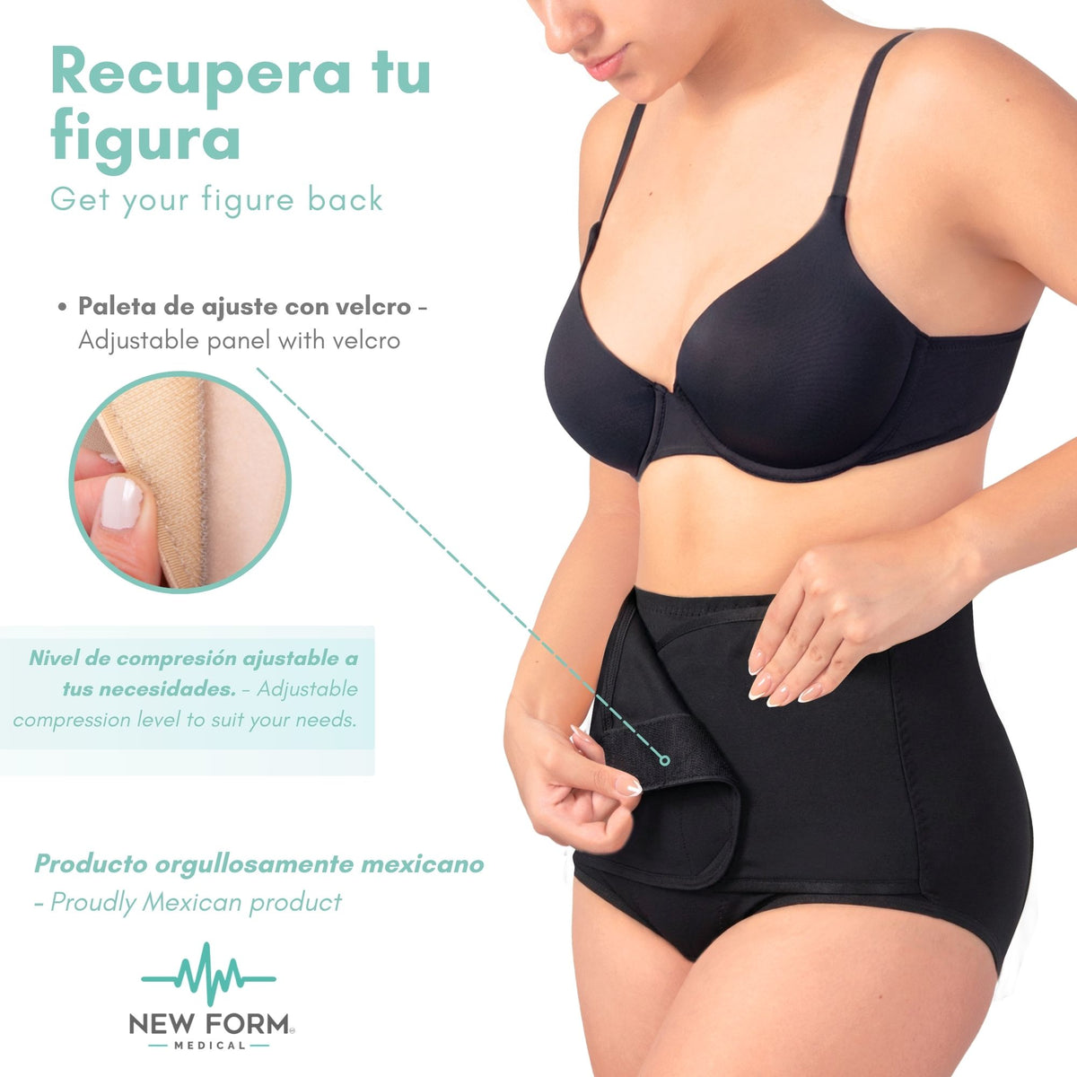 NEW FORM MEDICAL – Panty Postparto Corta Ajustable. Modelo 1810