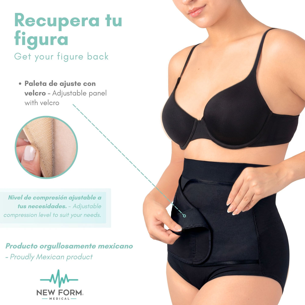NEW FORM MEDICAL - Faja Postparto Alta Ajustable. Modelo 1835