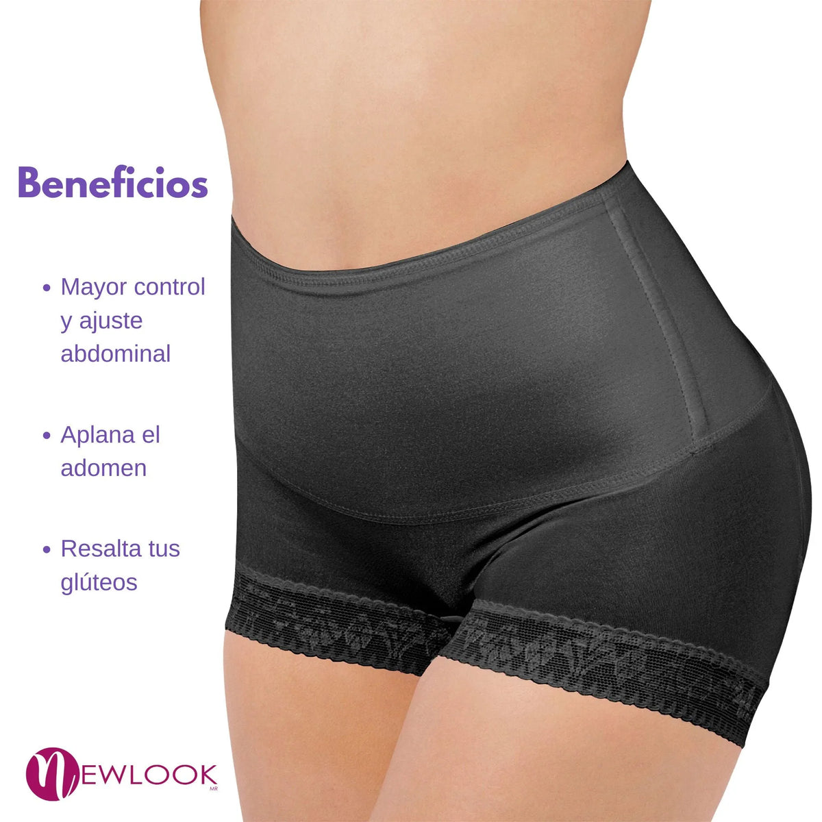 New Look Panty Faja Modeladora De Glúteos Con Banda Elástica Abdominal