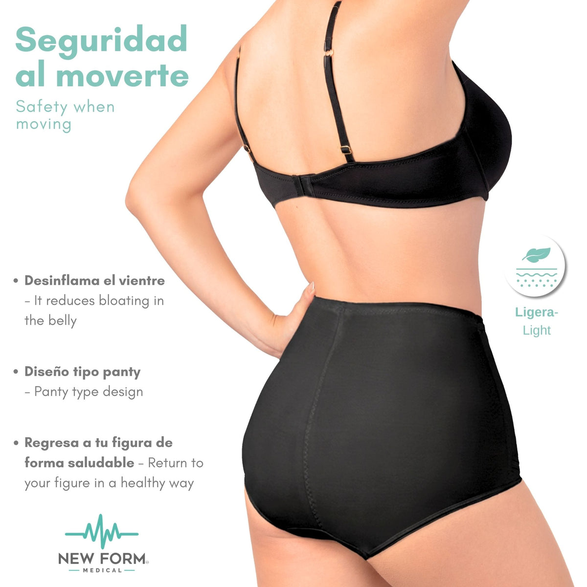 NEW FORM MEDICAL – Panty Postparto Corta Ajustable. Modelo 1810