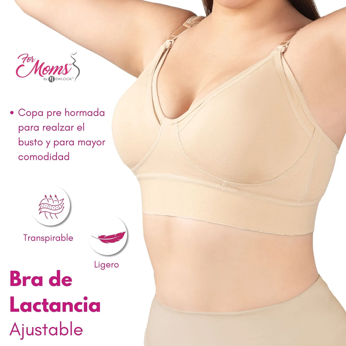 FOR MOMS - Bra de Lactancia con Refuerzo en la Espalda Sin Varilla, for Moms, Fajasymas