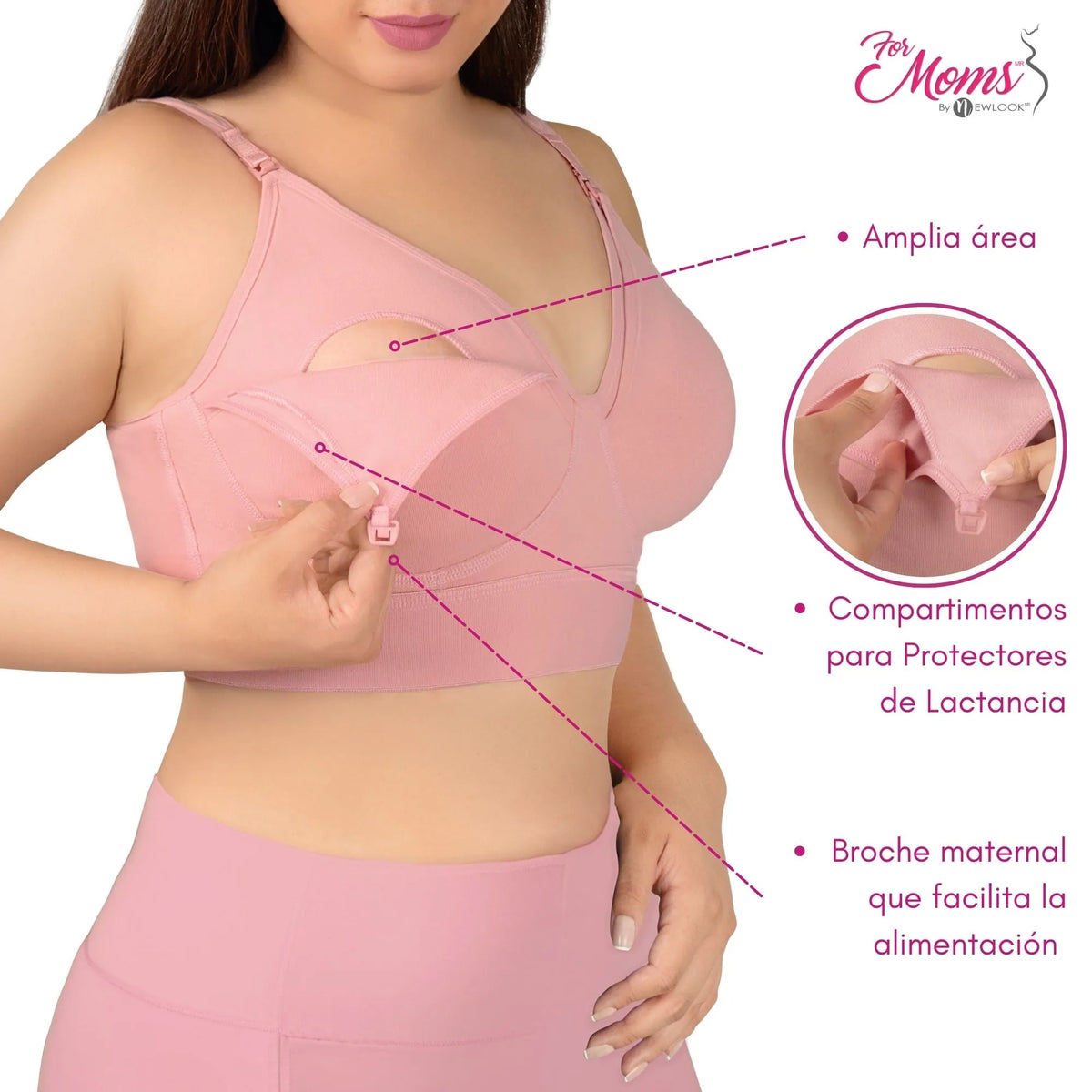 FOR MOMS - Bra de Lactancia con Refuerzo en la Espalda Sin Varilla