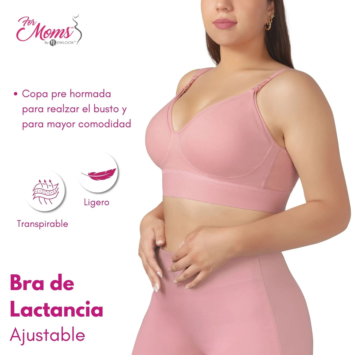 FOR MOMS - Bra de Lactancia con Refuerzo en la Espalda Sin Varilla, for Moms, Fajasymas