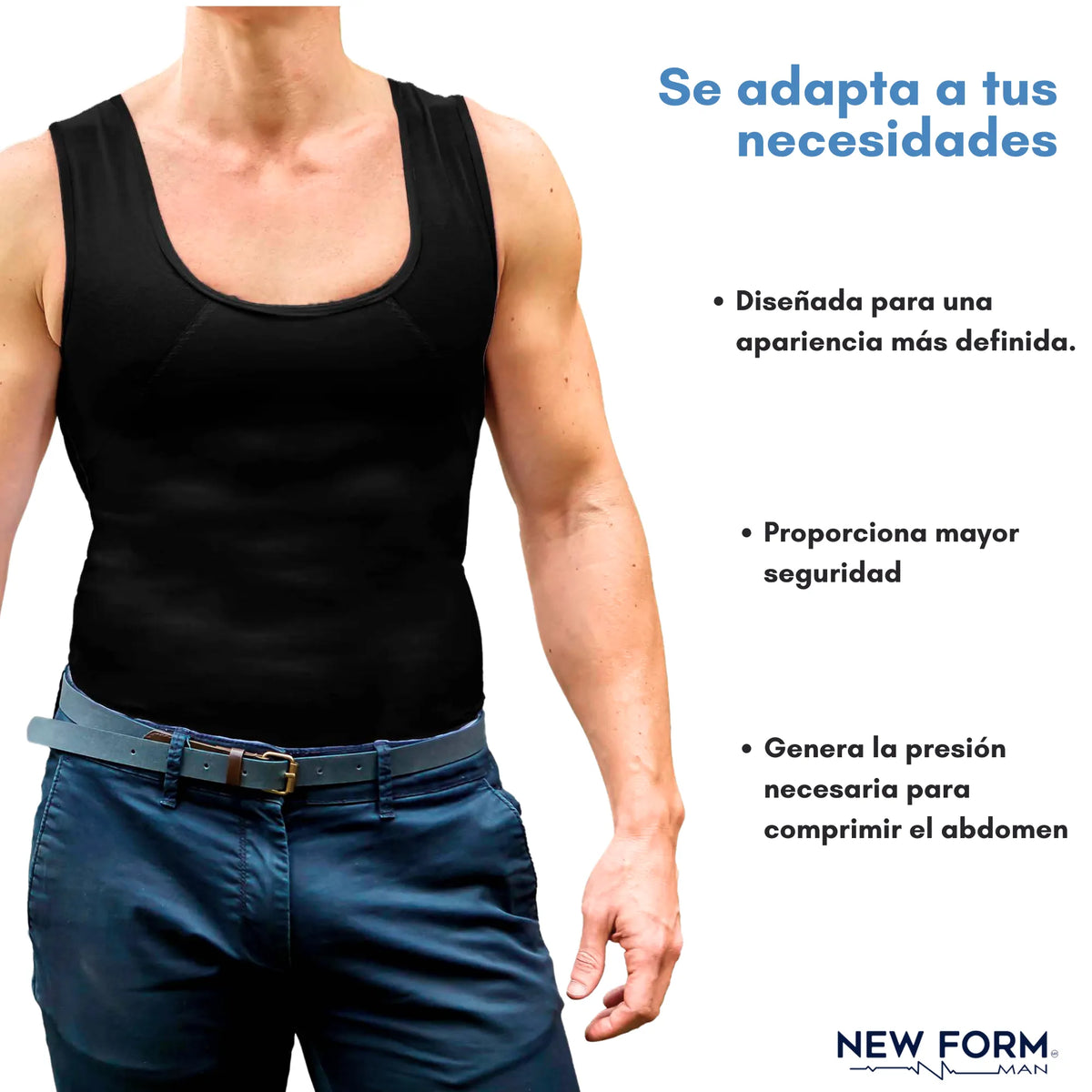 NEW FORM - Faja Para Hombre Chaleco Modelador Y Corrector De Postura. Modelo 701