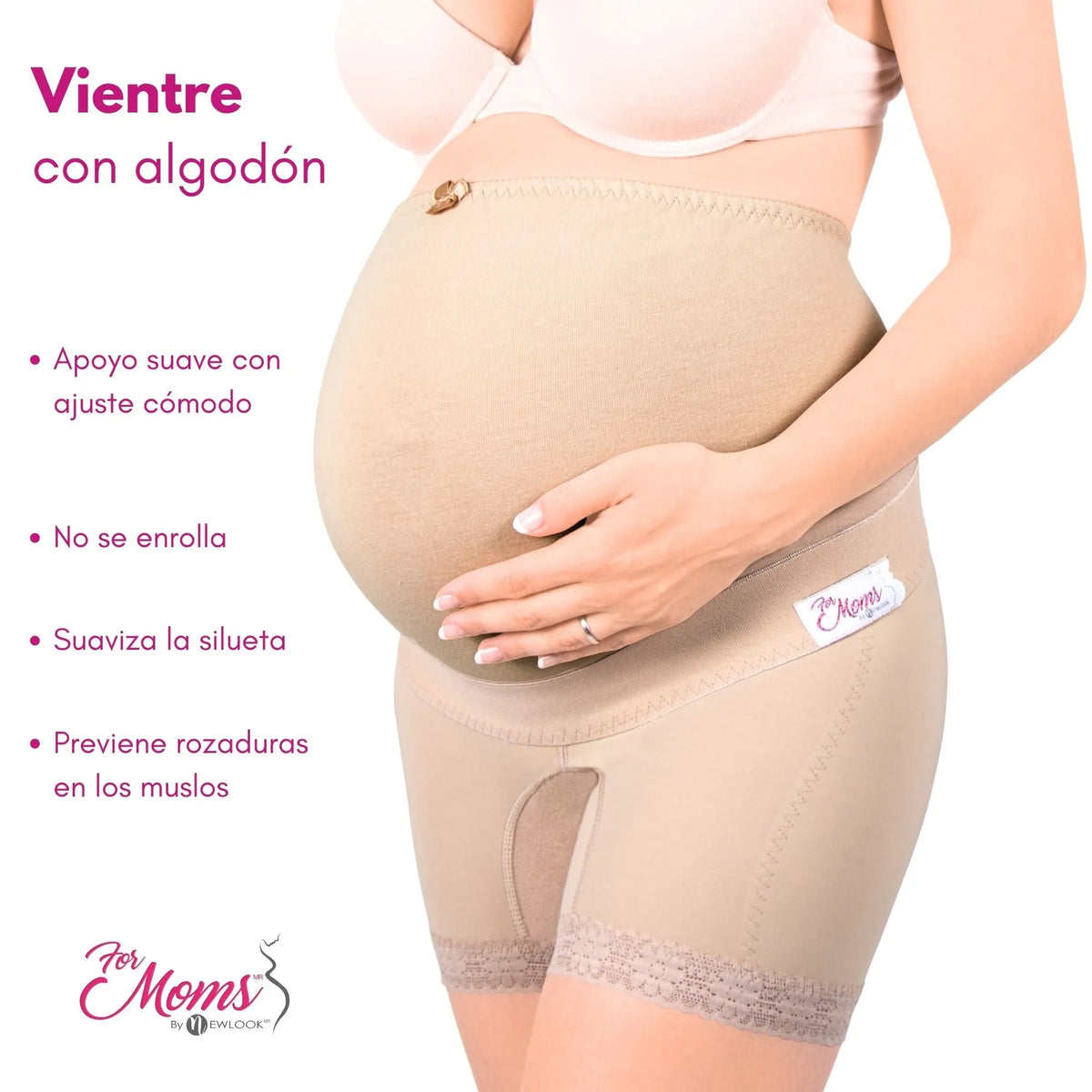 For Moms Panty Faja Maternal Ajustable Con Algodón Elástico Sobre Vientre, Fajasymas