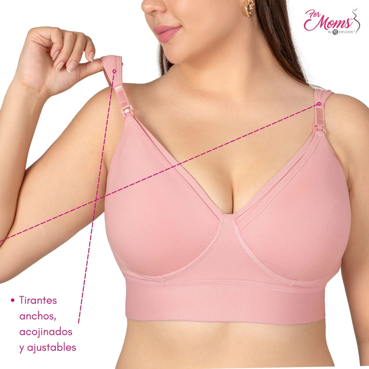 FOR MOMS - Bra de Lactancia con Refuerzo en la Espalda Sin Varilla