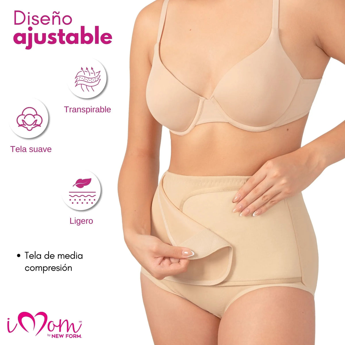 New Form - iMom – Panty Fajas Postparto Cesárea Vientre Ajustable, new from iMom, Fajasymas