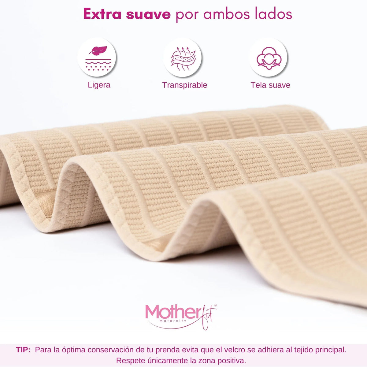 Motherfit Faja soporte maternal con broches de ajuste tela suave para postura de espalda en embarazadas