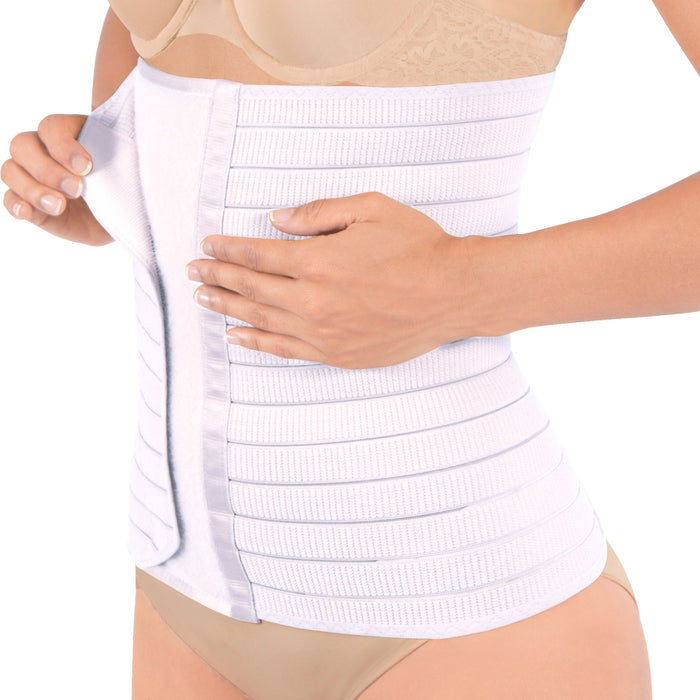 FOR MOMS - Faja Envolvente Alta Postparto Y PostCirugia Con Tela Multilineal Color Blanco. Modelo 579