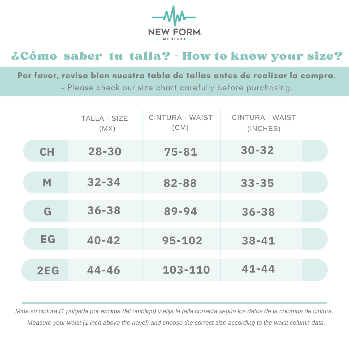 NEW FORM MEDICAL - Faja Postparto Alta Ajustable. Modelo 1835
