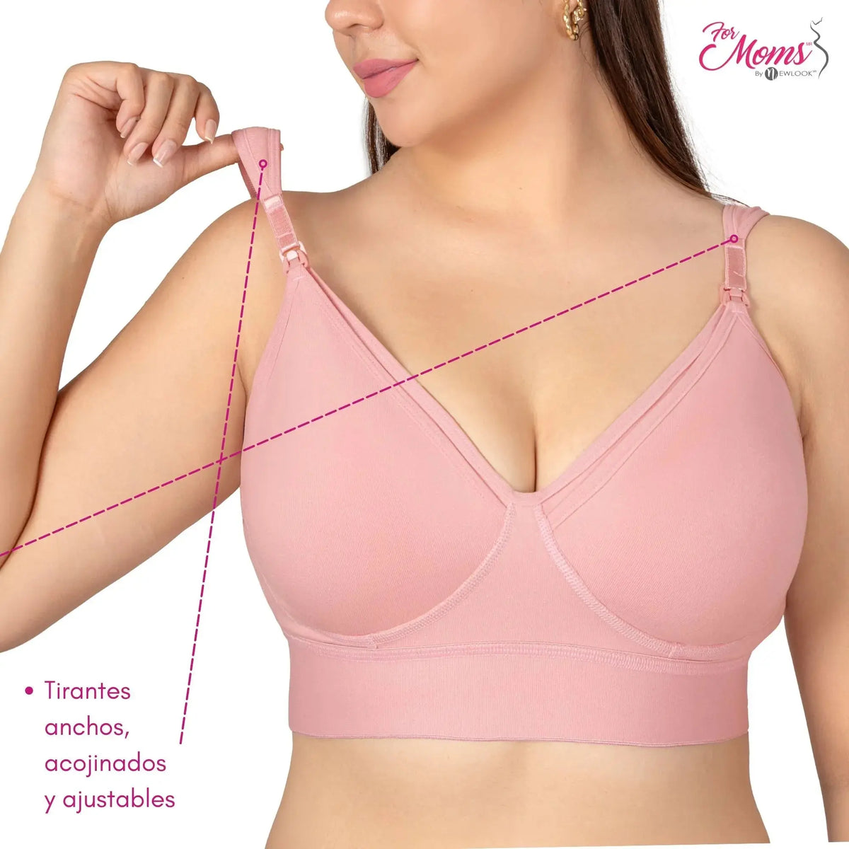 FOR MOMS - Bra de Lactancia con Refuerzo en la Espalda Sin Varilla, for Moms, Fajasymas