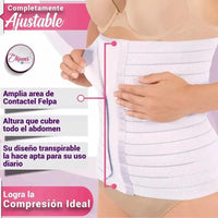 For Moms Faja Envolvente Alta Postparto Y PostCirugia Con Tela Multilineal, Fajasymas