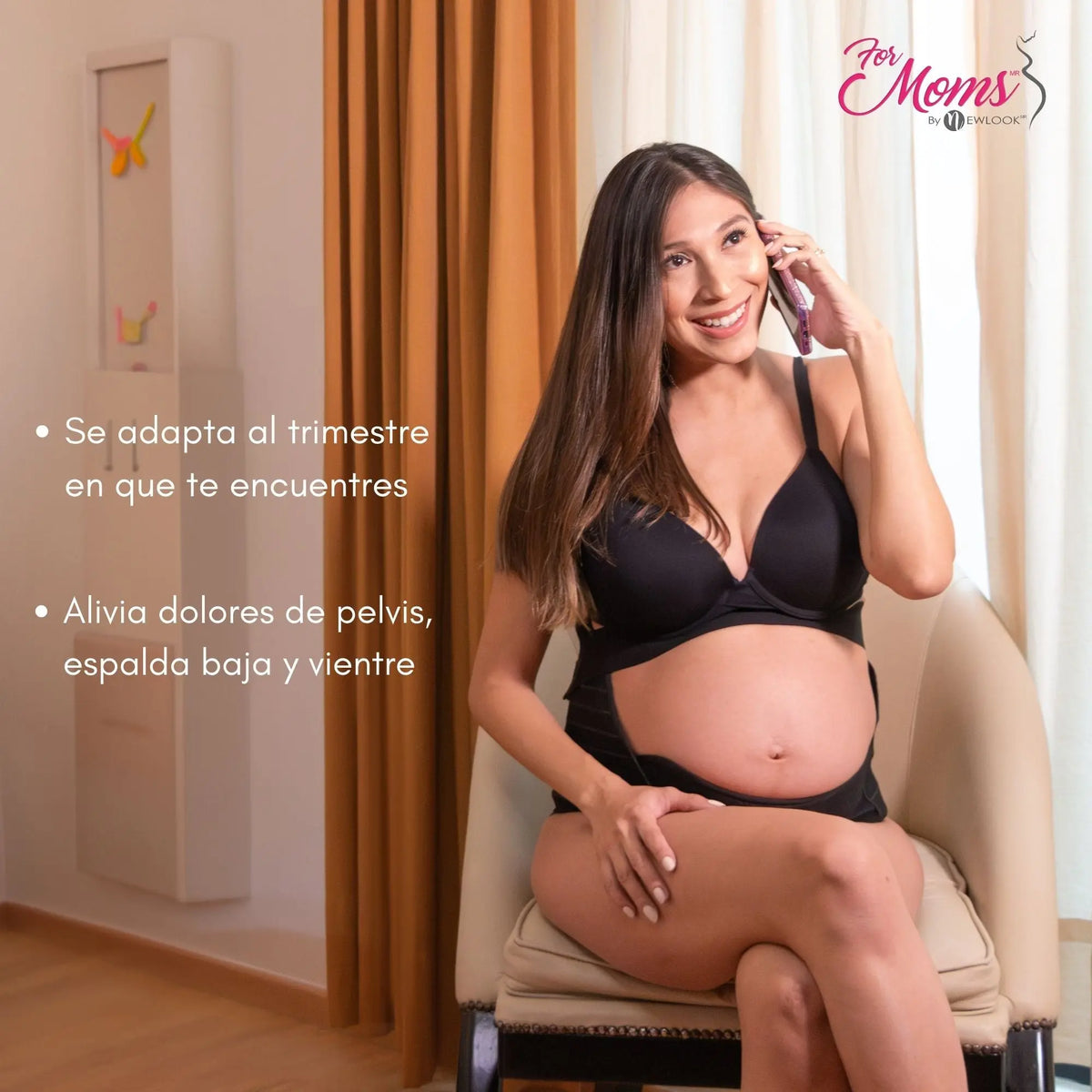 For Moms Fajas Para Embarazadas Soporte Maternal Tela Multilinea Suave - Fajasymas