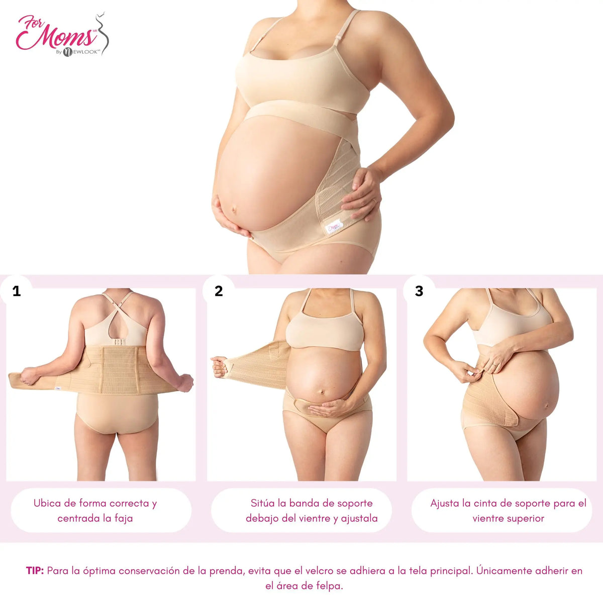 For Moms Fajas Para Embarazadas Soporte Maternal Tela Multilinea Suave - Fajasymas