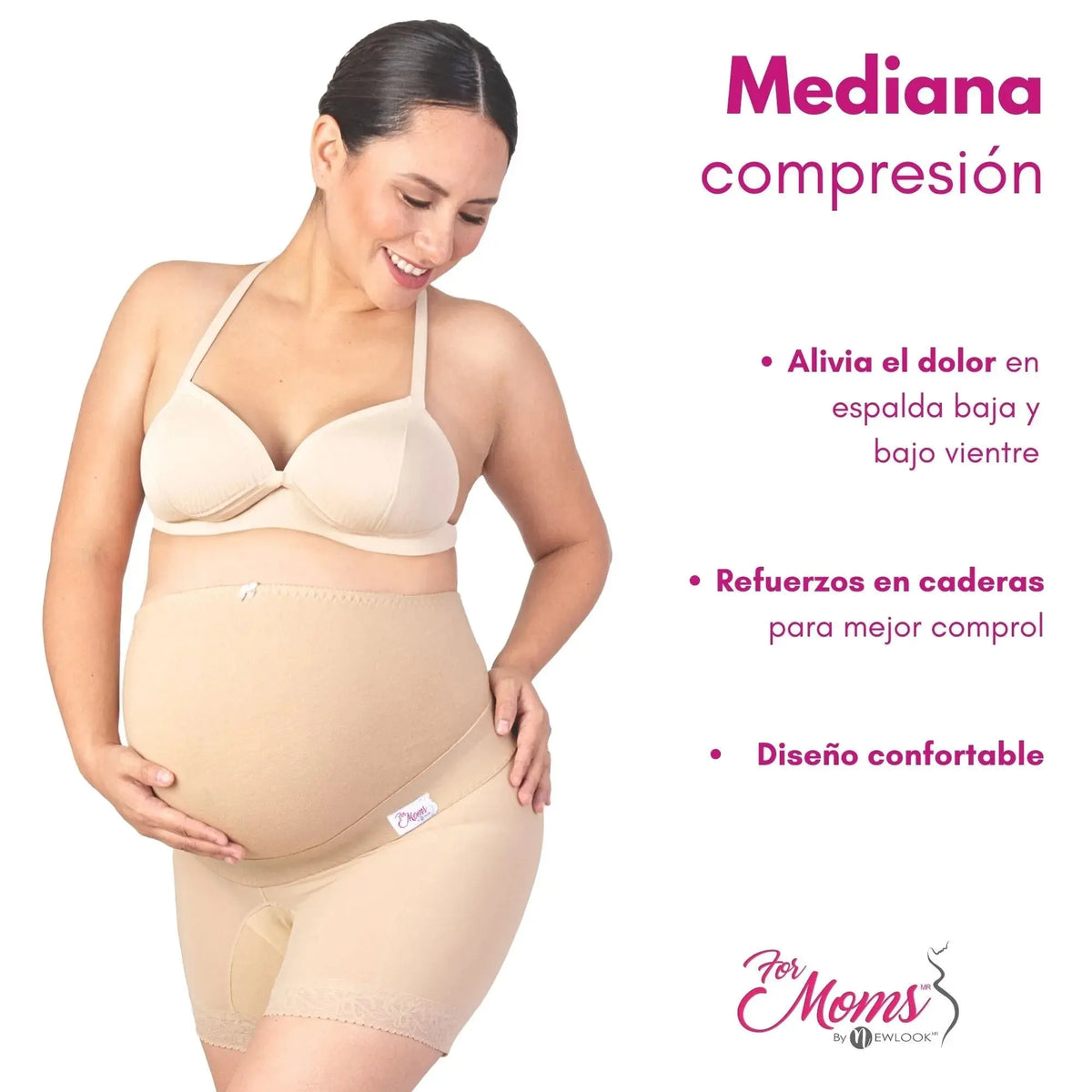 For Moms Panty Faja Maternal Ajustable Con Algodón Elástico Sobre Vientre, Fajasymas