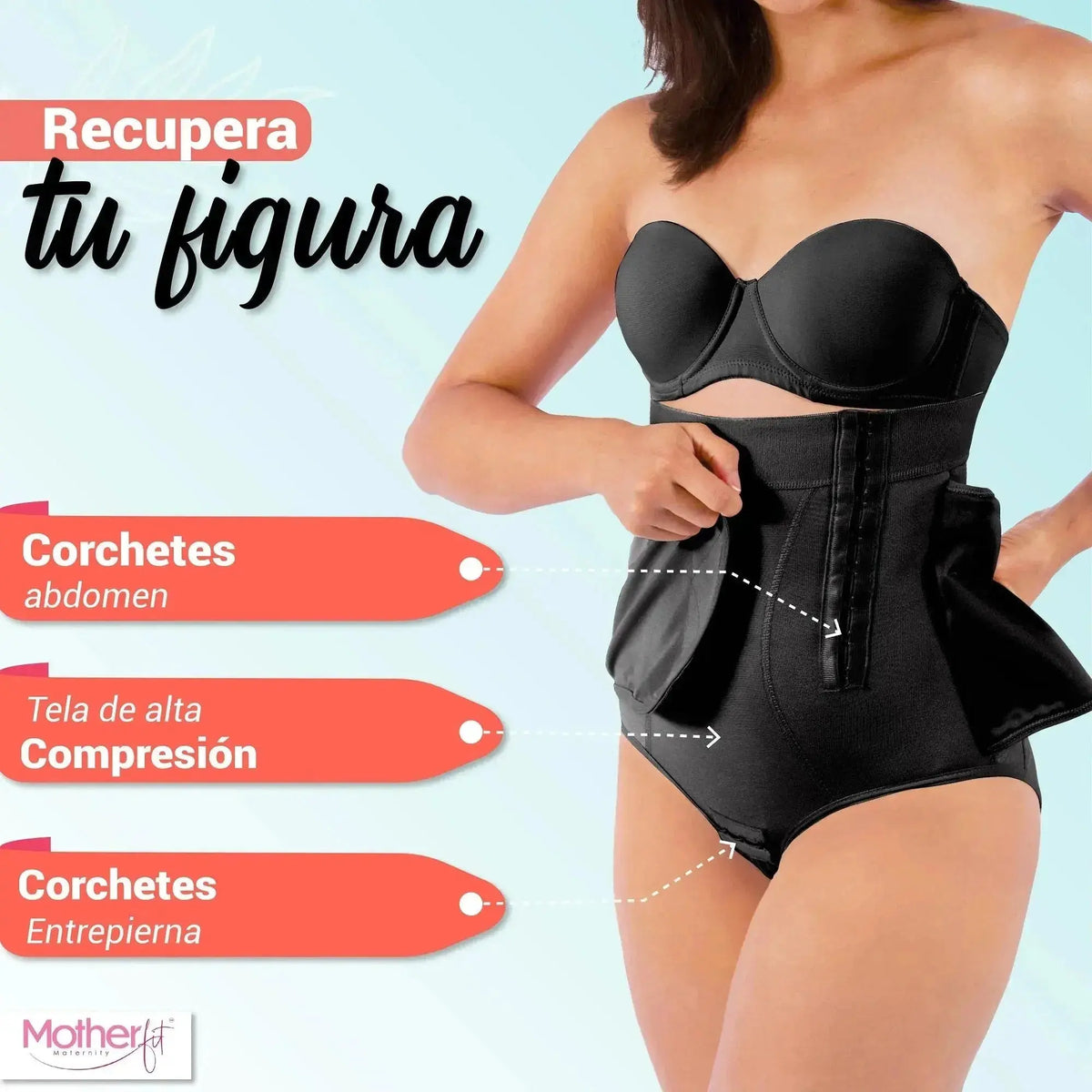 MOTHERFIT Fajas postparto de cintura alta - Fajasymas