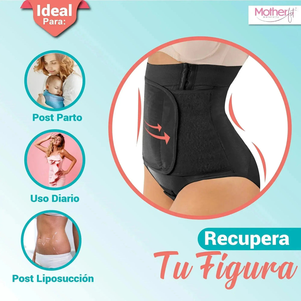 MOTHERFIT Fajas postparto de cintura alta - Fajasymas