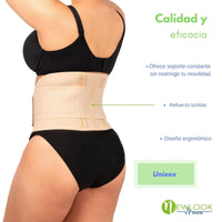 NEWLOOK MEDICAL Soporte Sacro Lumbar Alto - Alta Compresión – Ajustable - 4 Varillas flexibles, new look, Fajasymas