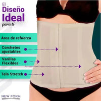 New Form Faja Cinturilla Control Refuerzo Central Con Tela Stretch, Fajasymas