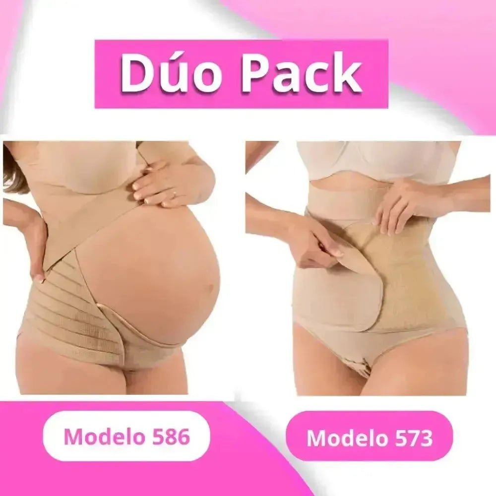 DÚO PACK 1 MODELO 586 + 573 solo NUDE - Fajasymas