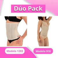 DÚO PACK 8 MODELO 1203 + 918 solo NUDE - Fajasymas