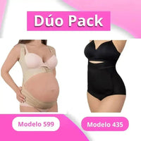 DÚO PACK 9 MODELO 599 + 435 solo NUDE - Fajasymas