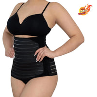 Faja Post Parto Alta Color Nude y Negro . New Form Imom - Fajasymas