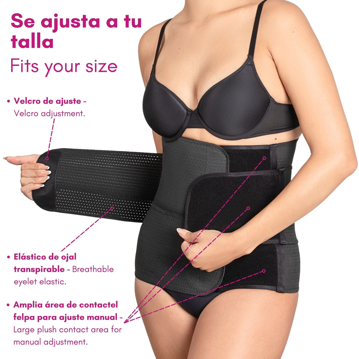 Faja post parto alta triple ajuste - Fajasymas
