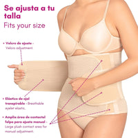 Faja post parto alta triple ajuste. Modelo 578 - Fajasymas