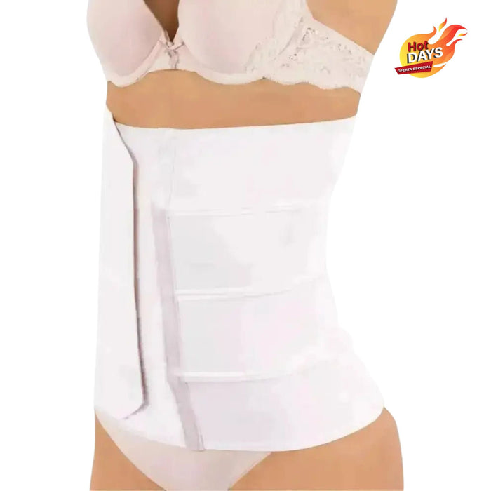 Faja Postparto Alta y Postcirugía 4B Con Tela De Alta Compresión Color Blanco - Fajasymas