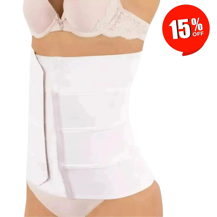 Faja Postparto Alta y Postcirugía 4B Con Tela De Alta Compresión Color Blanco - Fajasymas