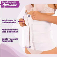 Faja Postparto Alta y Postcirugía 4B Con Tela De Alta Compresión Color Blanco - Fajasymas