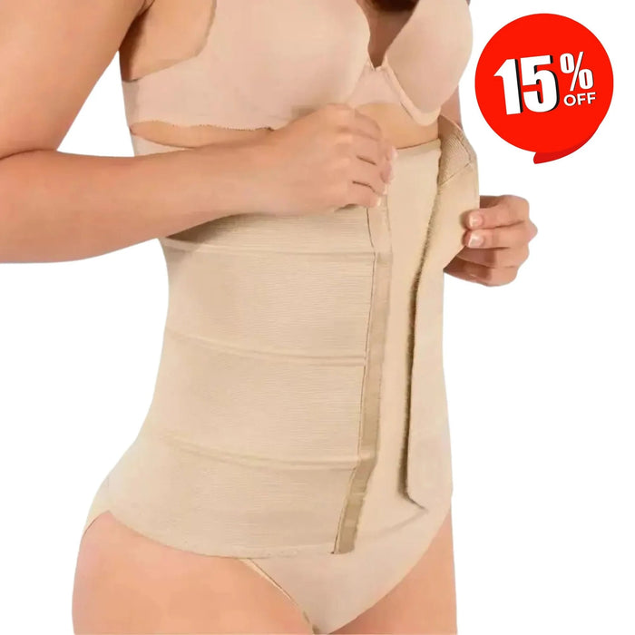 Faja Postparto Alta y Postcirugía 4B Con Tela De Alta Compresión Color Nude - Fajasymas