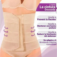 Faja Postparto Alta y Postcirugía 4B Con Tela De Alta Compresión Color Nude - Fajasymas