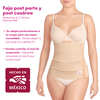Faja Postparto Alta y Postcirugía 4B Con Tela De Alta Compresión Color Nude. Modelo 577 - Fajasymas