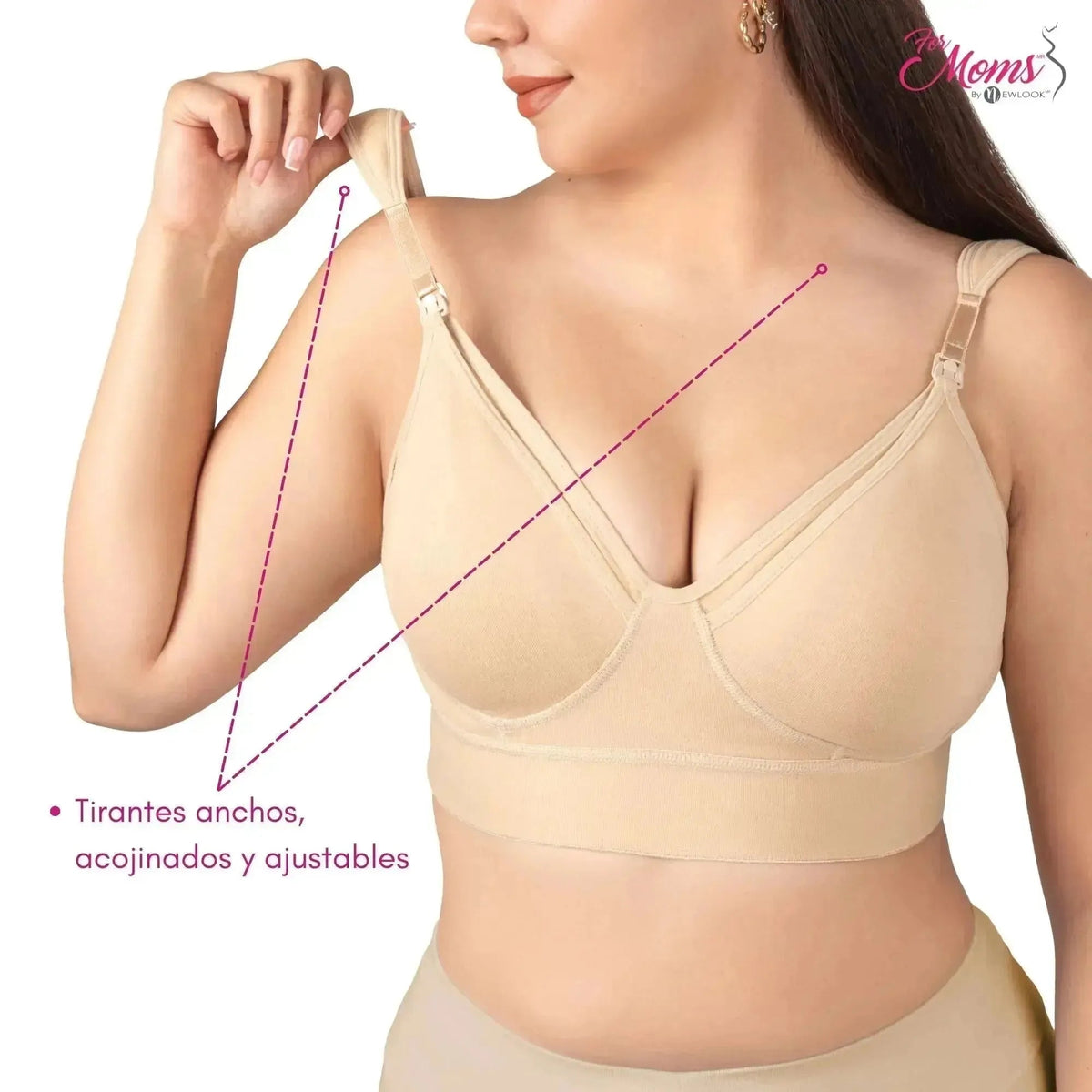 FOR MOMS - Bra de Lactancia con Refuerzo en la Espalda Sin Varilla. Modelo 509 - Fajasymas