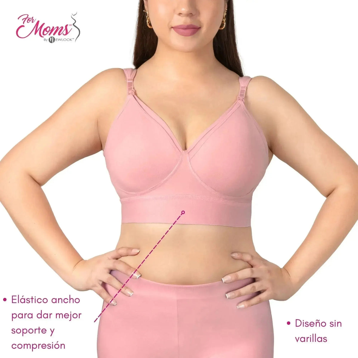 FOR MOMS - Bra de Lactancia con Refuerzo en la Espalda Sin Varilla. Modelo 509 - Fajasymas