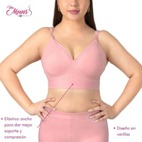 FOR MOMS - Bra de Lactancia con Refuerzo en la Espalda Sin Varilla. Modelo 509 - Fajasymas