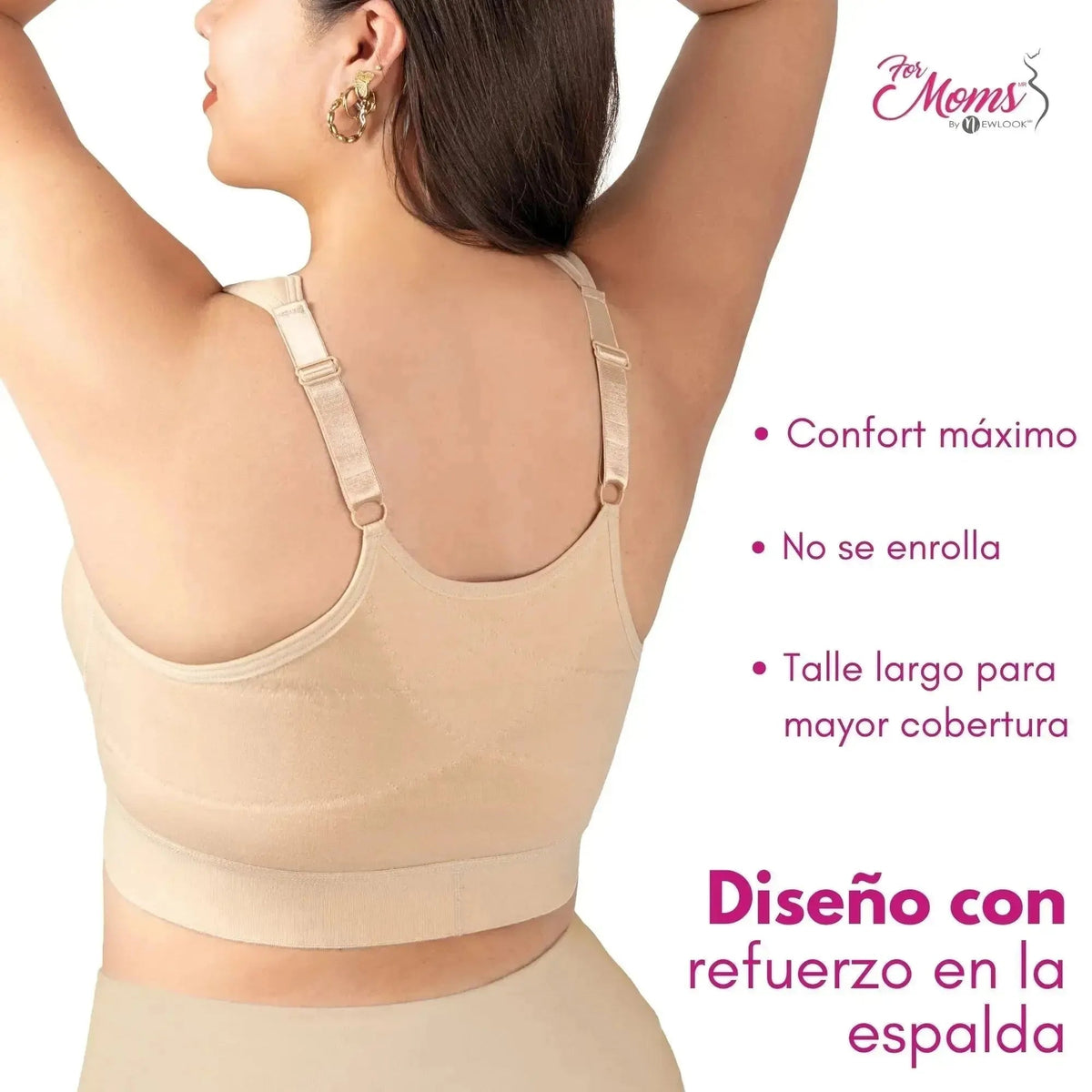 FOR MOMS - Bra de Lactancia con Refuerzo en la Espalda Sin Varilla. Modelo 509 - Fajasymas