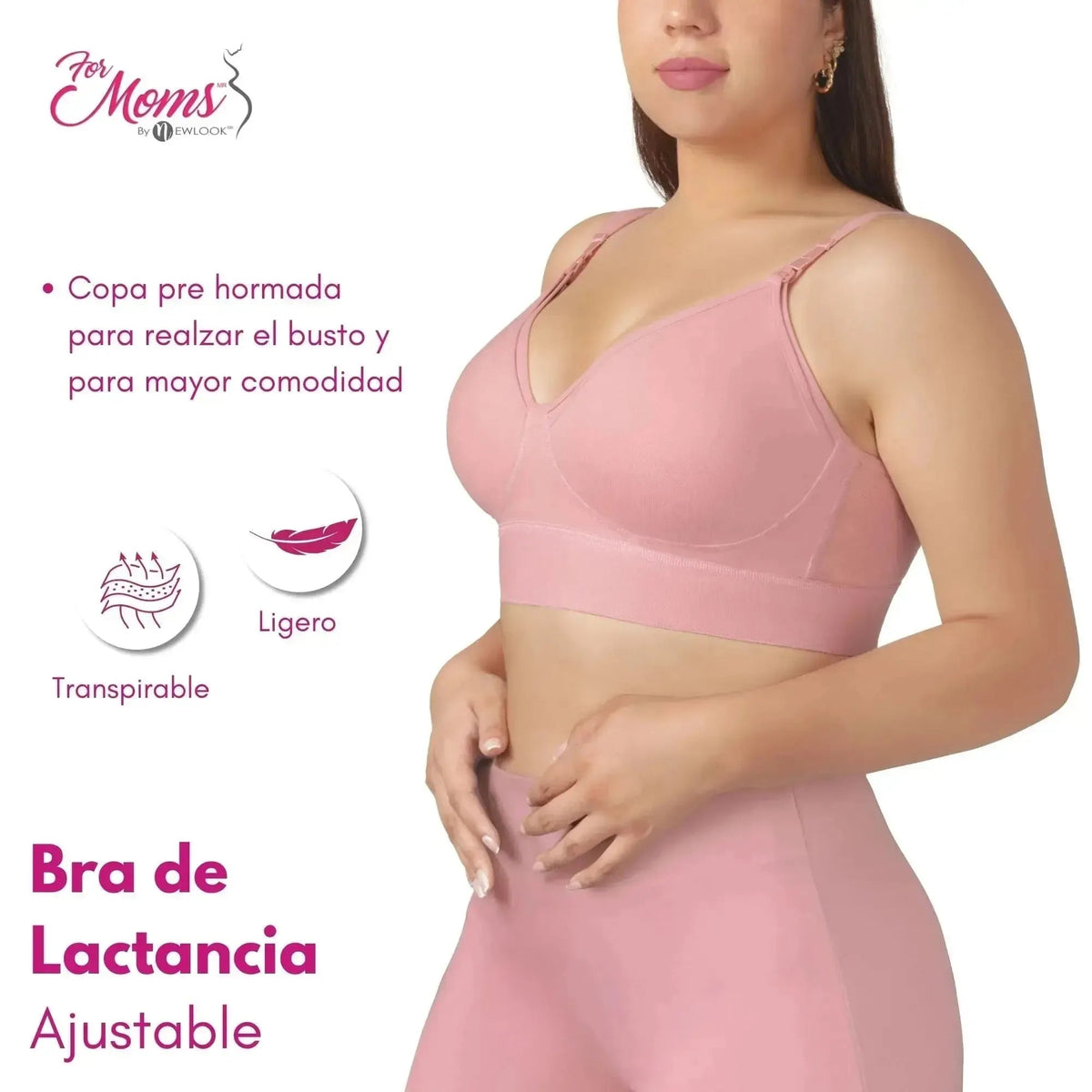 FOR MOMS - Bra de Lactancia con Refuerzo en la Espalda Sin Varilla. Modelo 509 - Fajasymas