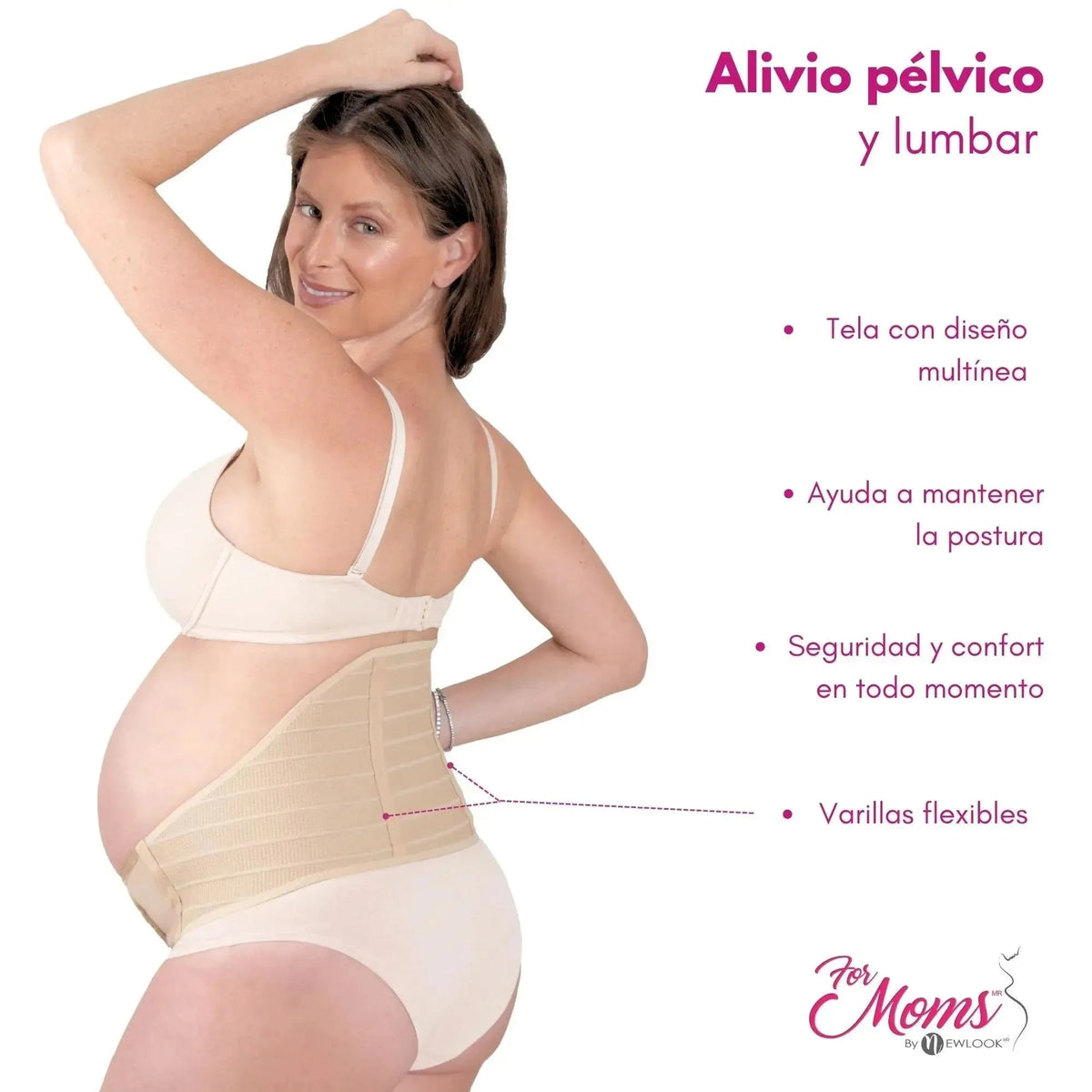 FOR MOMS - Cinturón Para Embarazadas Soporte Maternal. Modelo 581 - Fajasymas