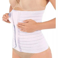 For Moms Faja Envolvente Alta Postparto Y PostCirugia Con Tela Multilineal Color Blanco - Fajasymas