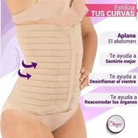For Moms Faja Envolvente Alta Postparto Y PostCirugia Con Tela Multilineal Color Nude - Fajasymas