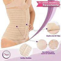 For Moms Faja Envolvente Alta Postparto Y PostCirugia Con Tela Multilineal Color Nude - Fajasymas