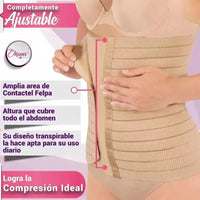 For Moms Faja Envolvente Alta Postparto Y PostCirugia Con Tela Multilineal Color Nude - Fajasymas