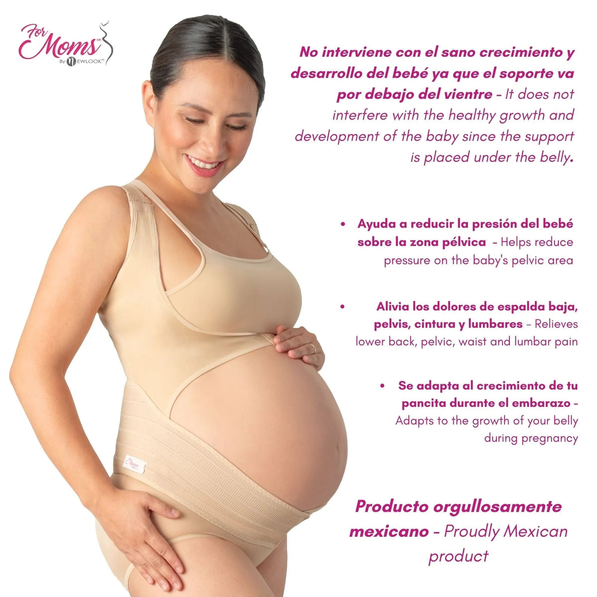 FOR MOMS - Faja Para Embarazo Tipo Chaleco Con Soporte Espalda. Modelo 599 - Fajasymas