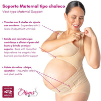FOR MOMS - Faja Para Embarazo Tipo Chaleco Con Soporte Espalda. Modelo 599 - Fajasymas