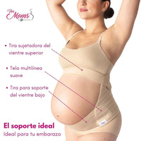 FOR MOMS - Fajas Para Embarazadas Soporte Maternal Tela Multilinea Suave. Modelo 586 - Fajasymas