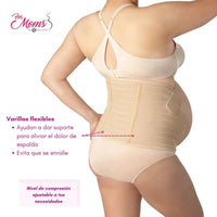 FOR MOMS - Fajas Para Embarazadas Soporte Maternal Tela Multilinea Suave. Modelo 586 - Fajasymas